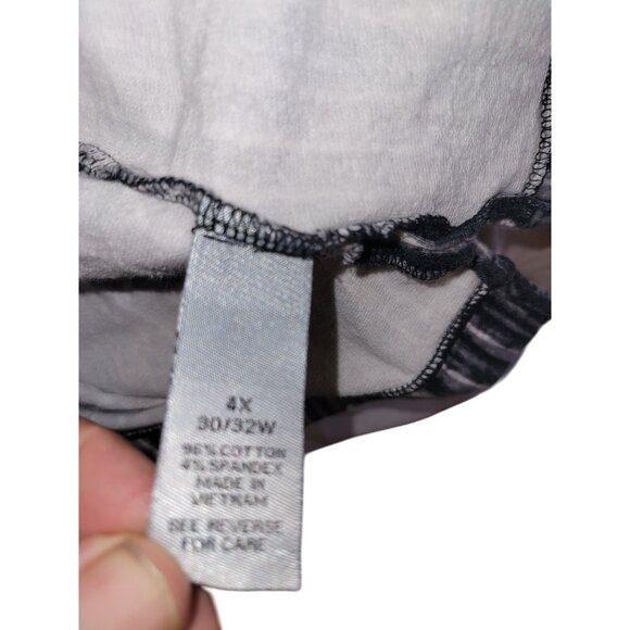 Catherines Plus Size 4X Black & White Striped Tunic Top comfort outdoor beach - Picture 7 of 9